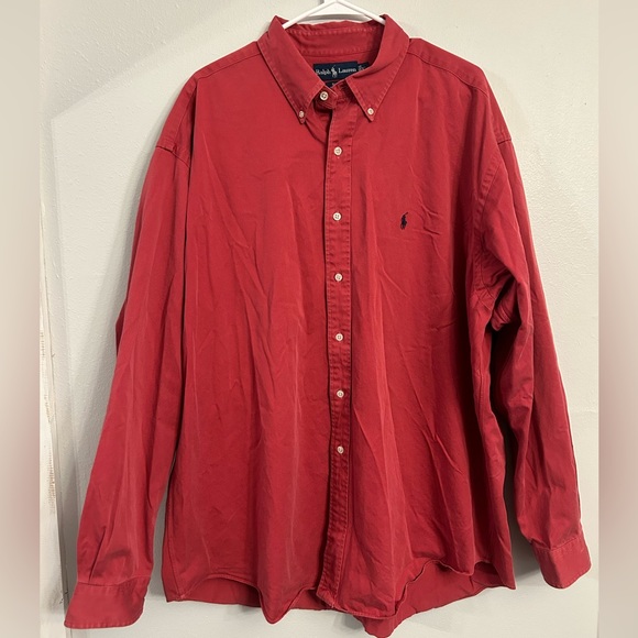 Ralph Lauren Other - Ralph Lauren Blake Shirt Mens XXL Red Pony Button Up Long Sleeve